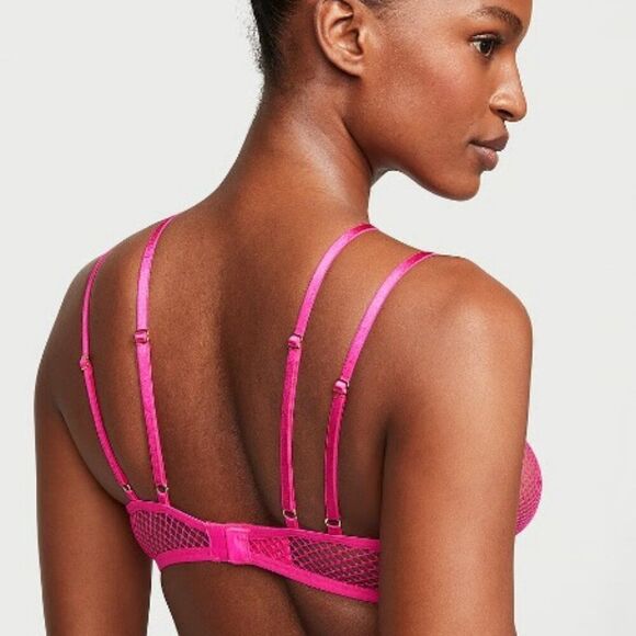 MEDIUM {Victoria's Secret} Pink {Fishnet} Bra - Picture 5 of 6